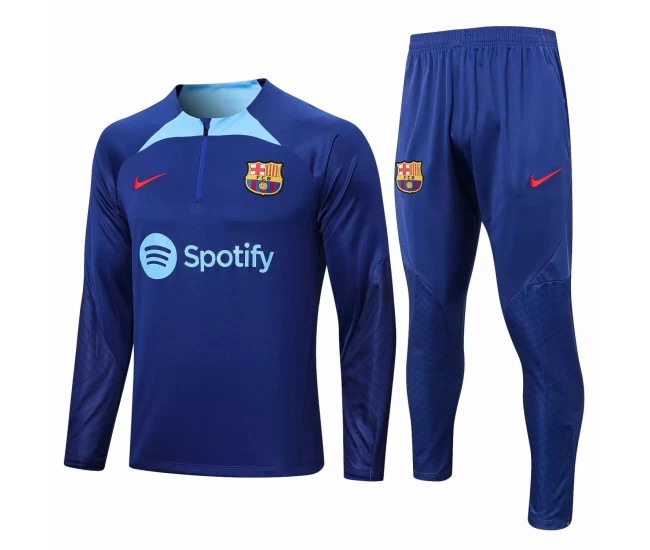 FC Barcelona Navy Strike Training Technical Football Tracksuit 2022-23