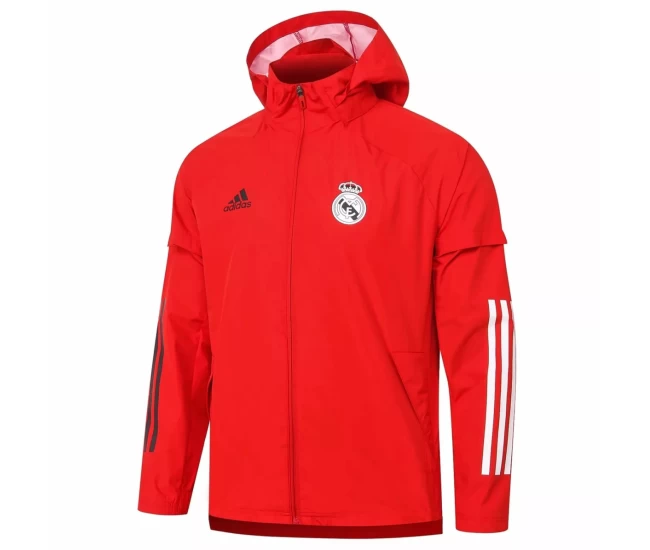 Real Madrid Mens All Weather Jacket Red
