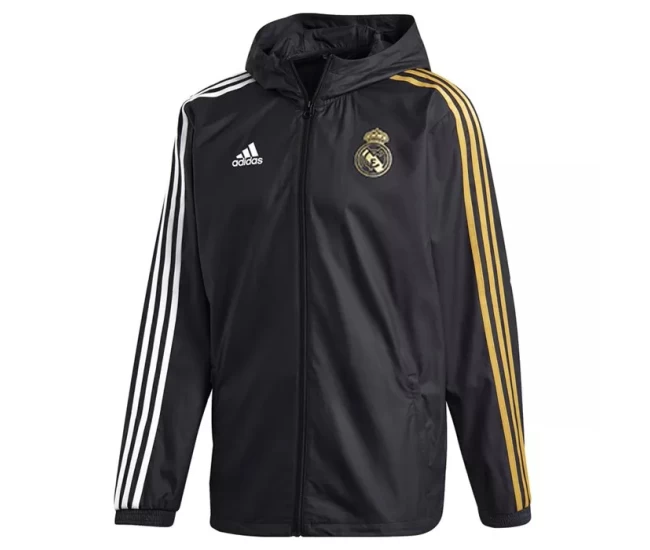 Real Madrid Mens Windbreaker Black