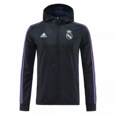 Real Madrid DNA Raglan Full-Zip Hoodie Windbreaker Jacket Navy