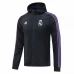 Real Madrid DNA Raglan Full-Zip Hoodie Windbreaker Jacket Navy