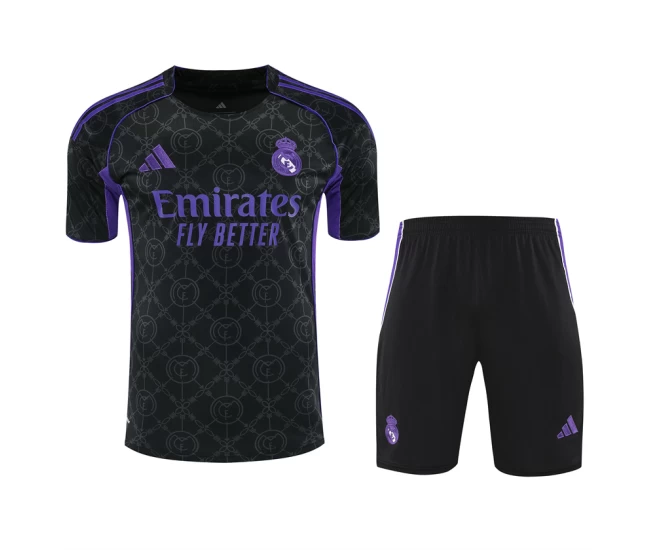 Real Madrid Adult Pre Match Black Training Football kit 2025-26