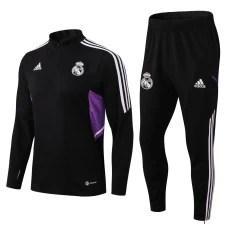 Real Madrid Black Technical Training Football Tracksuit 2022-23