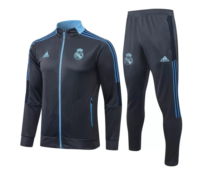 Real Madrid Grey Training Presentation Football Tracksuit 2021-22