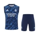 Real Madrid Mens Pre Match Sleeveless Blue Football Kit 2025-26