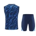 Real Madrid Mens Pre Match Sleeveless Blue Football Kit 2025-26