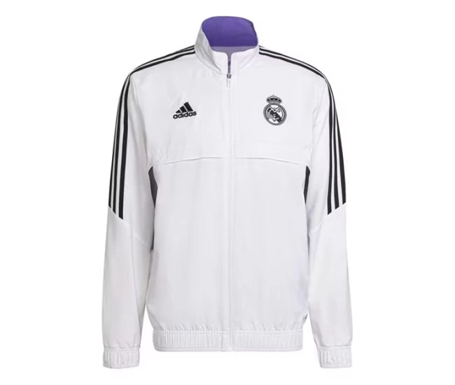 Real Madrid Mens Presentation Football Jacket White 2023-24