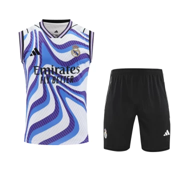 Real Madrid Mens Warm Up Sleeveless Training Football Kit 2025-26