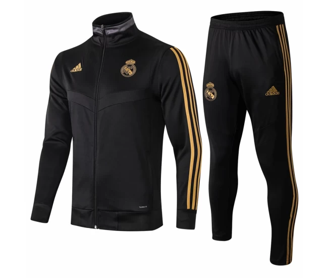 Real Madrid Presentation Football Black Tracksuit 2019/20