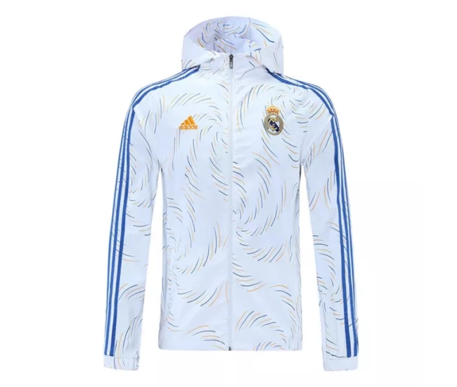 Real Madrid Training All Weather Football Jacket 2021 White