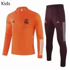 Real Madrid Training Soccer Tracksuit Orange Kids 2020 2021