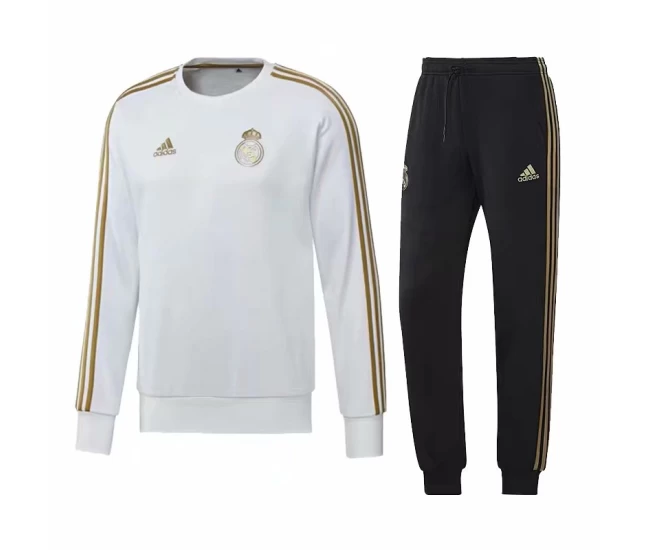 Real Madrid Training Sweat Football White Tracksuit 2019/20