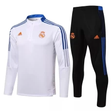 Real Madrid White Technical Training Football Tracksuit 2021-22