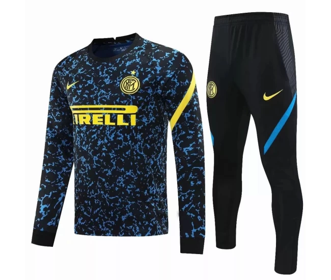 Inter Milan Soccer Training Technical Tracksuit Blue 2020 2021