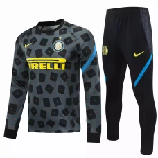 Inter Milan Soccer Training Technical Tracksuit Grey 2020 2021