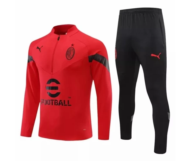 AC Milan Red Training Technical Football Tracksuit 2022-23