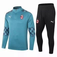 AC Milan Technical Training Soccer Tracksuit Green 2020 2021