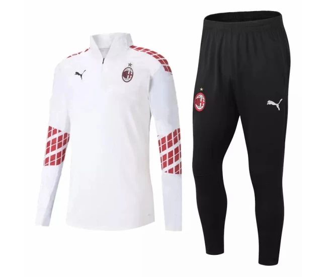 AC Milan Technical Training Soccer Tracksuit White 2020 2021