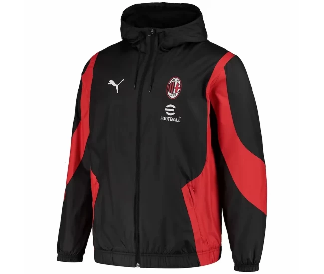 AC Milan Mens Pre Match Anthem Football Jacket 2023-24