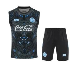 SSC Napoli Mens Ebony Training Sleeveless Football Kit 2025-26