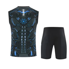 SSC Napoli Mens Ebony Training Sleeveless Football Kit 2025-26