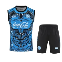 SSC Napoli Mens Sky Blue Training Sleeveless Football Kit 2025-26