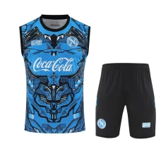 SSC Napoli Mens Sky Blue Training Sleeveless Football Kit 2025-26