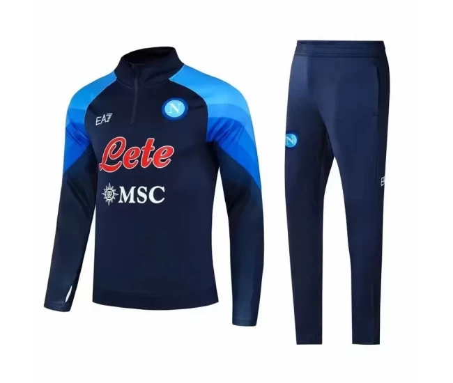 SSC Napoli Navy Training Technical Football Tracksuit 2022-23