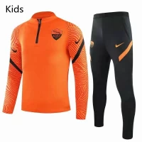 AS Roma Training technical Football tracksuit Yellow Kids 2020 2021