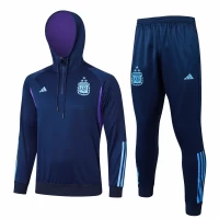 Argentina Navy Hooded Training Football Tracksuit 2024-25