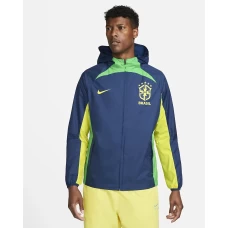 Brazil Blue All Weather Football Jacket 2022