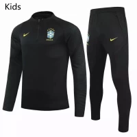 Brazil Technical Training Soccer Tracksuit Black Kids 2021 2022