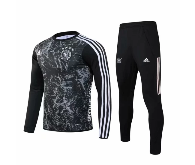 Germany Black Training Sweat Football Tracksuit 2020