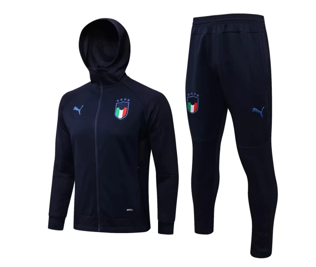 Italy National Team Hooded Presentation Football Tracksuit 2021-22