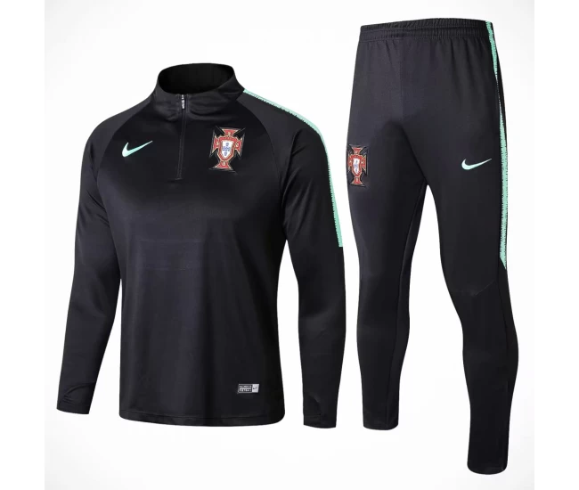 Portugal Team Black Tech Training Football Tracksuit 2018/19