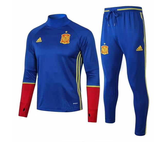 Spain Training Technical Football Tracksuit Euro 2016 Blue