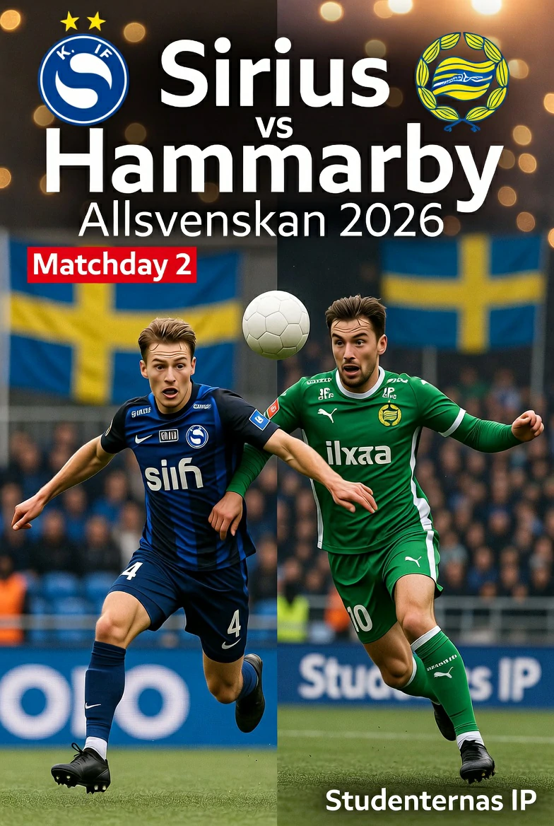 Sirius vs Hammarby 2026: Allsvenskan Matchday 2 Preview – Can Sirius Shock the Early Title Favourites?